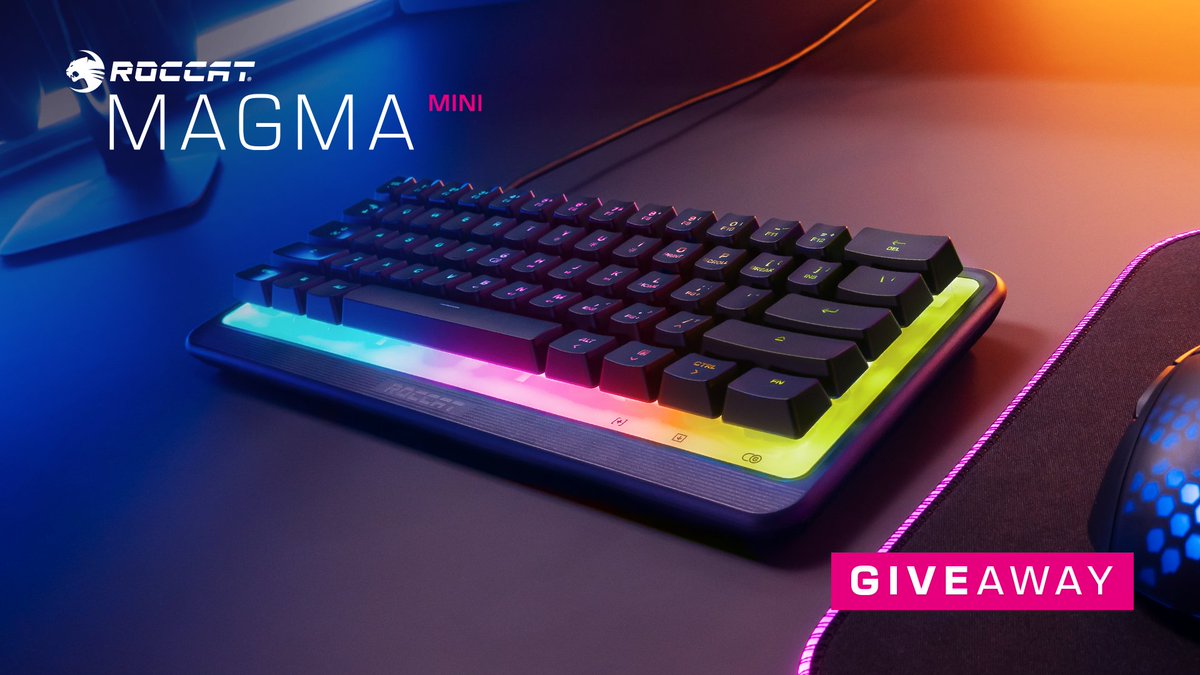 Now that we've announced the Magma Mini, it's time for a giveaway! 🔥

To win this brand new gaming keyboard simply...

▪️ Follow @ROCCAT
▪️ Like and retweet this post
▪️ Tell us which game you'd play it with 