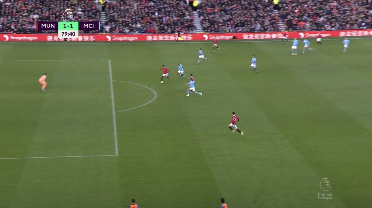 Yes, Rashford was shielding the ball after coming from an offside position.

The laws clearly state that the goal should not have stood 