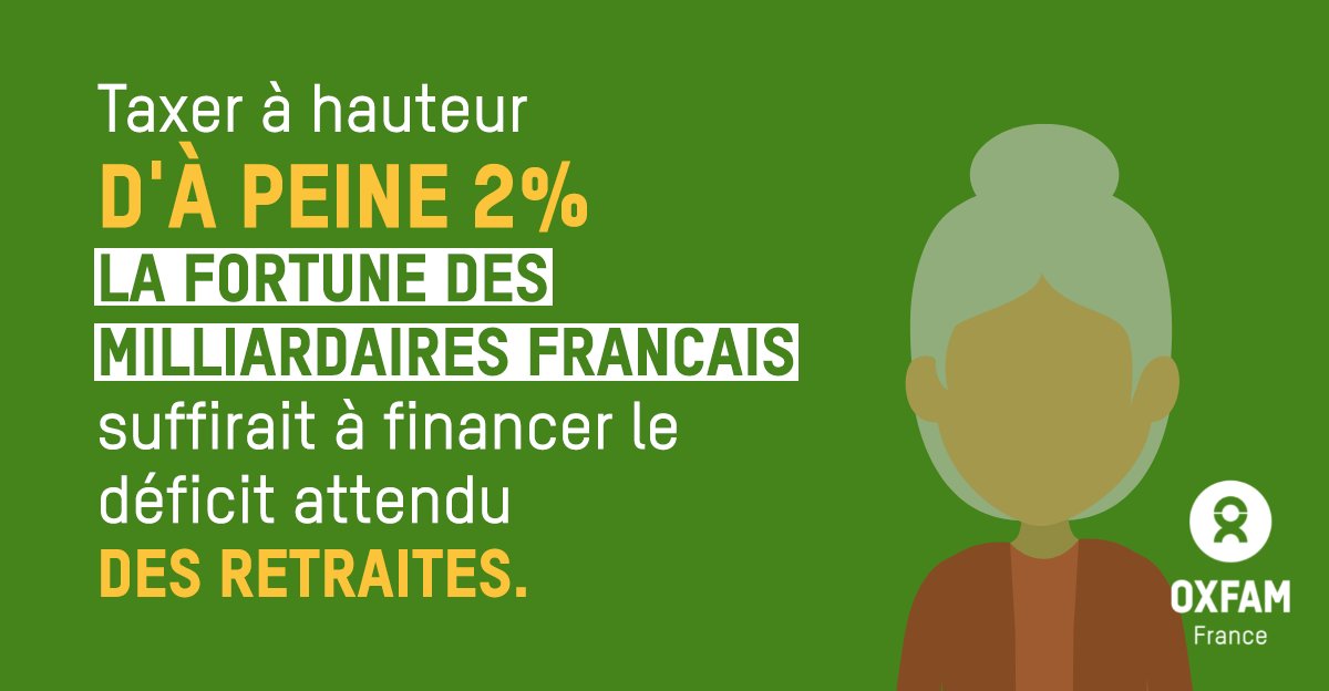 On a calculé : taxer la fortune des milliardaires 🇫🇷 à hauteur d’à peine 2% permettrait de financer le déficit prétendument hors de contrôle des #retraites. 

Du coup, plutôt que de faire porter le poids de la réforme aux plus précaires, nous avons une idée @EmmanuelMacron... 😌 