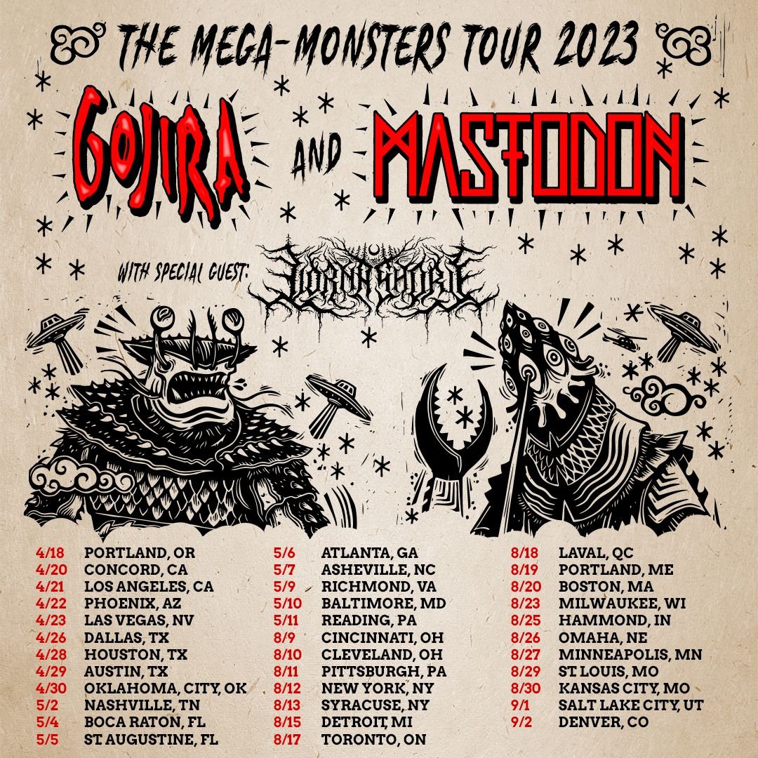 Super stoked to announce this North American Mega-Monsters tour with our buddies of @mastodonmusic  and @LornaShore !
Tickets go on sale Friday January 20th at 10am! 
