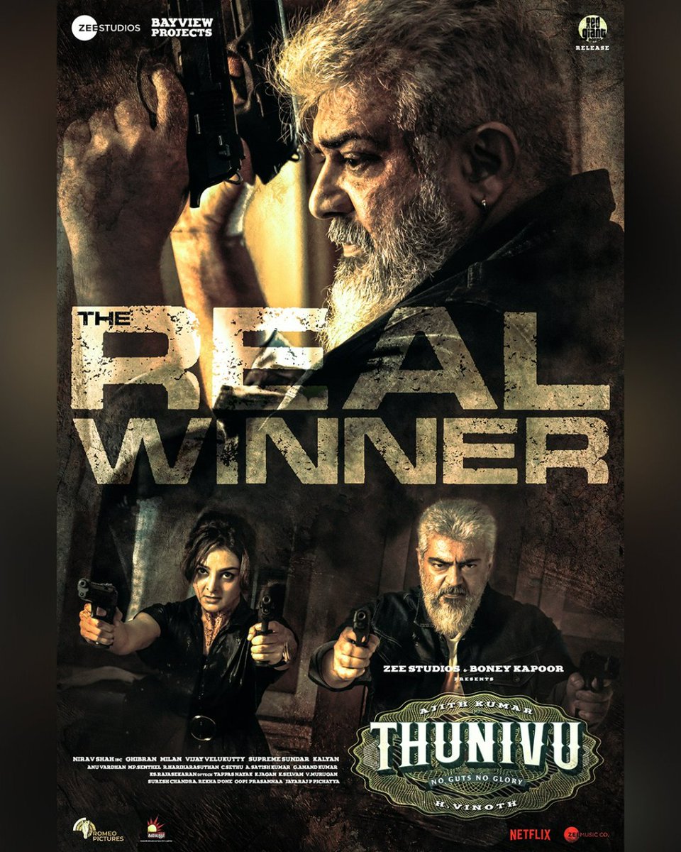 #ThunivuRealWinner 🔥

#ThunivuHugeBlockbusterWorldwide 💥💥💥

#ThunivuPongal #Thunivu #NoGutsNoGlory
#Ajithkumar #HVinoth #SPICinemas 