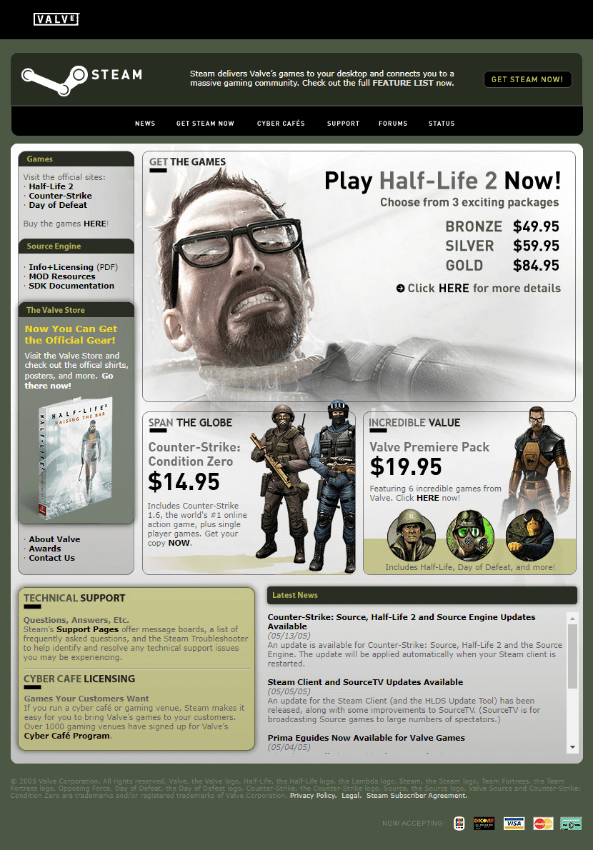 Steam website in 2005

#WebDesignHistory #Steam 