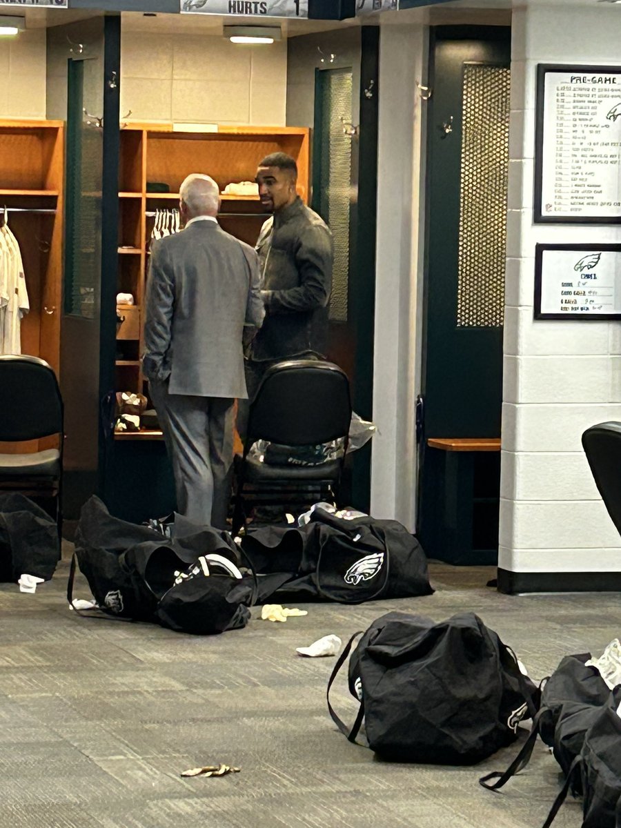 Jeffrey Lurie and Jalen Hurts. Caption this.