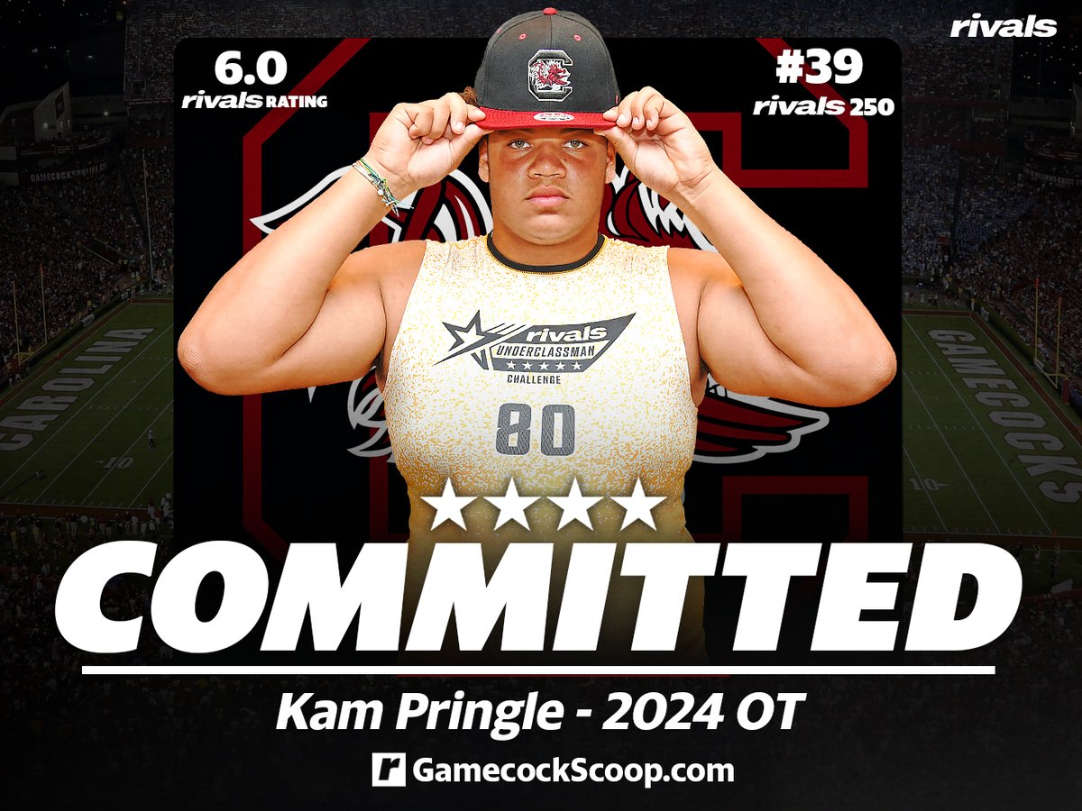 BREAKING: Rivals250 OL Kam Pringle just announced his commitment to South Carolina. 

"I feel like every time I went up there it was completely natural"

He breaks down his decision here: https://t.co/tOdii3Tpj1 