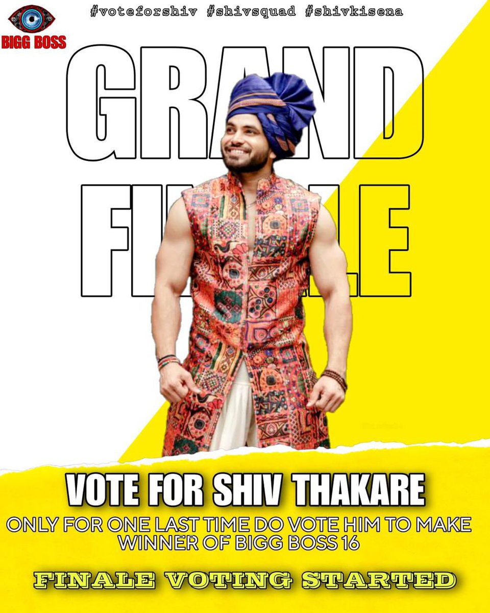 Guys keep Voting for #ShivThakare and make him win #BB16 