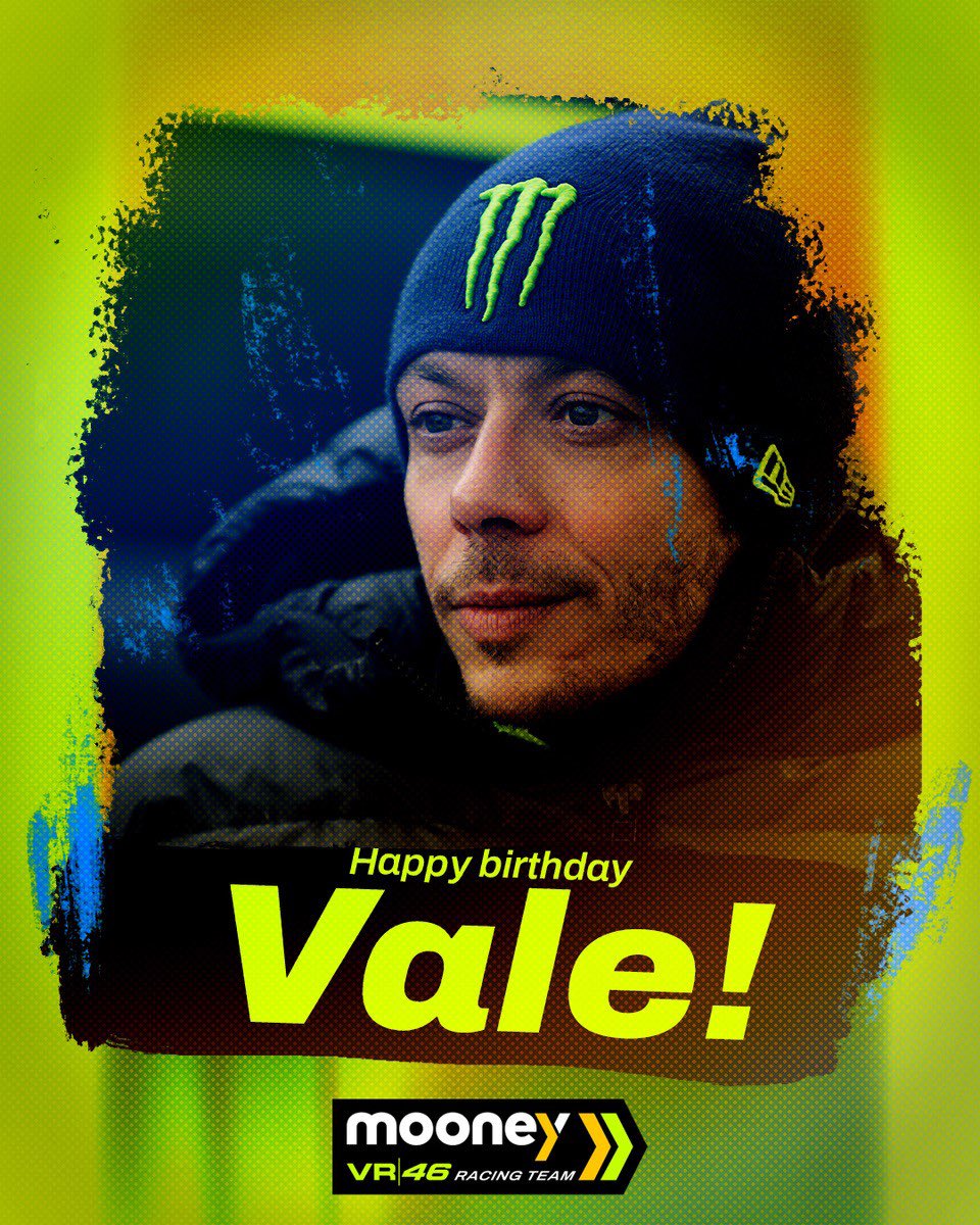 HAPPY BIRTHDAY to the man who makes this possible! 🎈 BUON COMPLEANNO VALE 🥳🔥 @ValeYellow46 

#MooneyVR46RacingTeam #MotoGP #VR46 #ValentinoRossi #HappyBirthday #Motorsport 