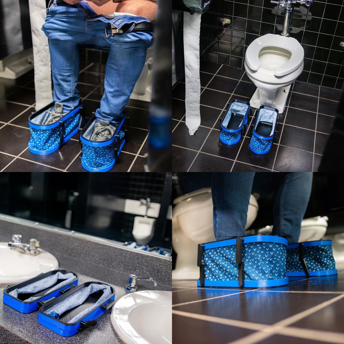 I never let anyone know it’s my shoes under the stall. 