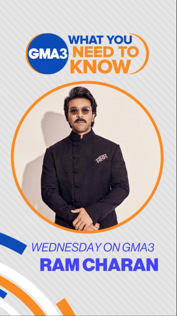 I am so proud of our son in law @AlwaysRamCharan  as he becomes the first Indian celeb to appear on #GoodMorningAmerica

 Excited to watch him I echo his fans say  'he makes #India  proud'

@upasanakonidela 