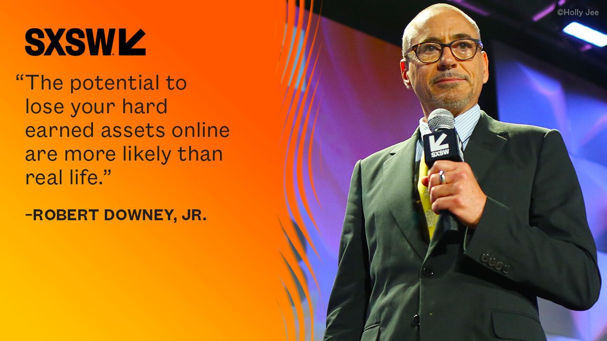 .@RobertDowneyJr shed light on the on the prevalence of online crime in America and  what you can do to better protect yourself online. #SXSW 