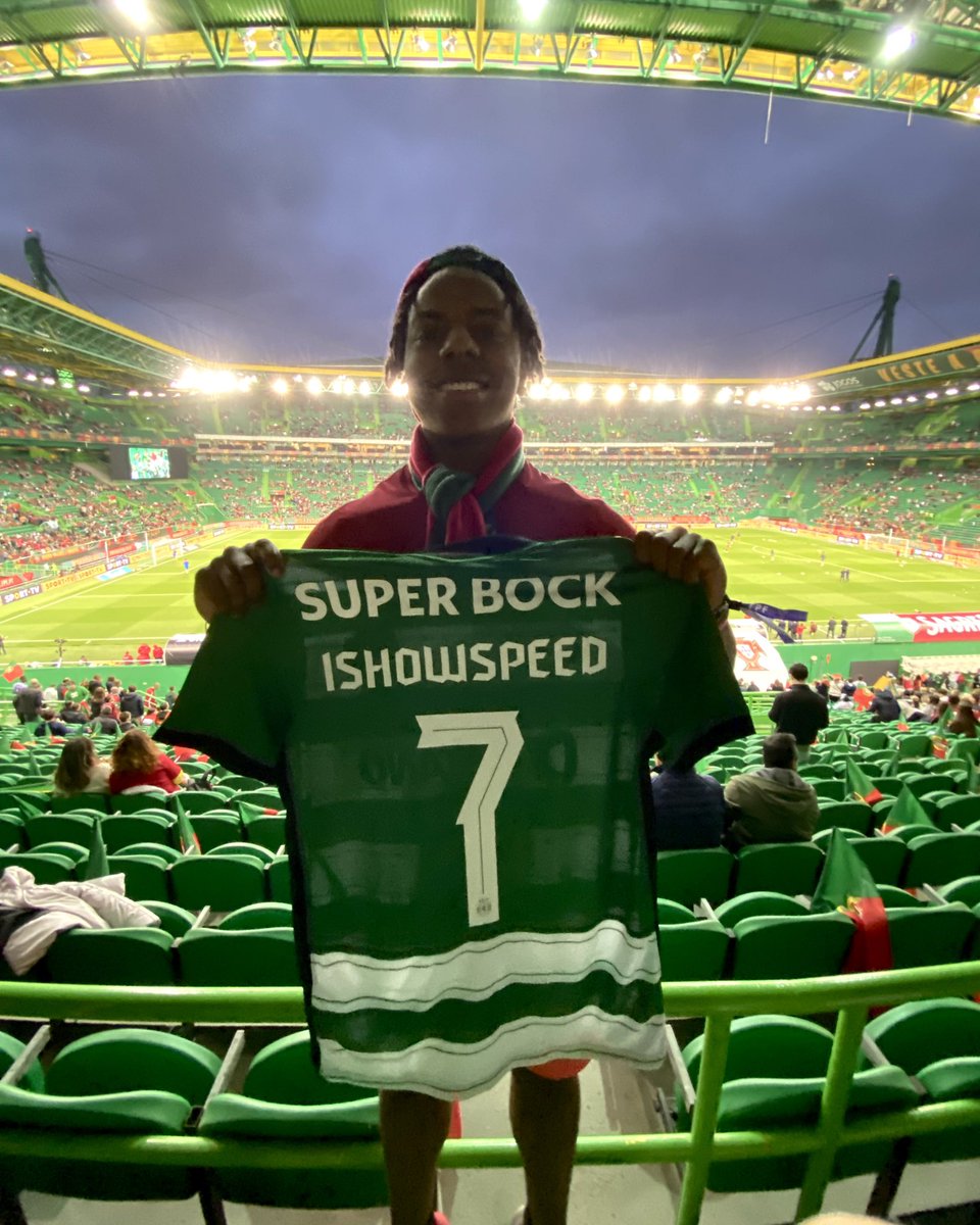 Welcome to the GOAT’s first house: @ishowspeedsui 🐐🟢⚪️
SUUUUUUUIIIII #SportingCP