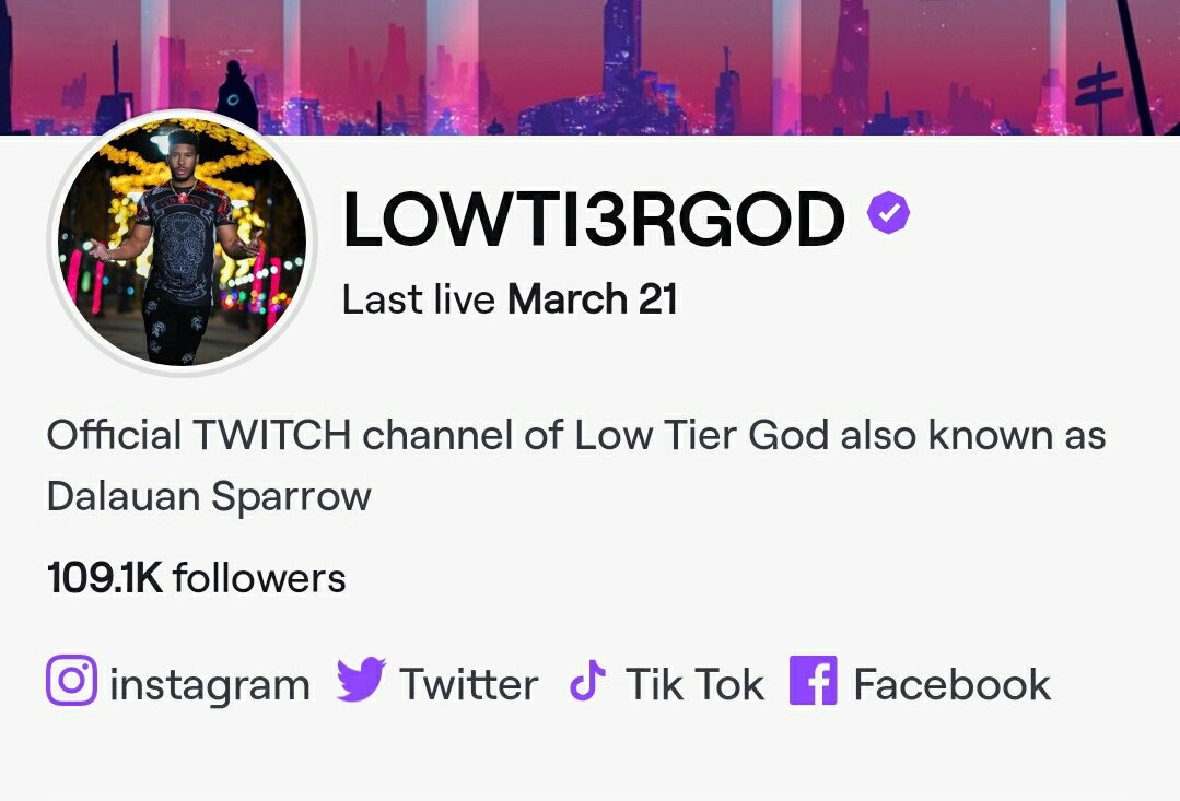 Well everyone Low Tier God is officially twitch partnered🙏🏽🙏🏽😤😤 