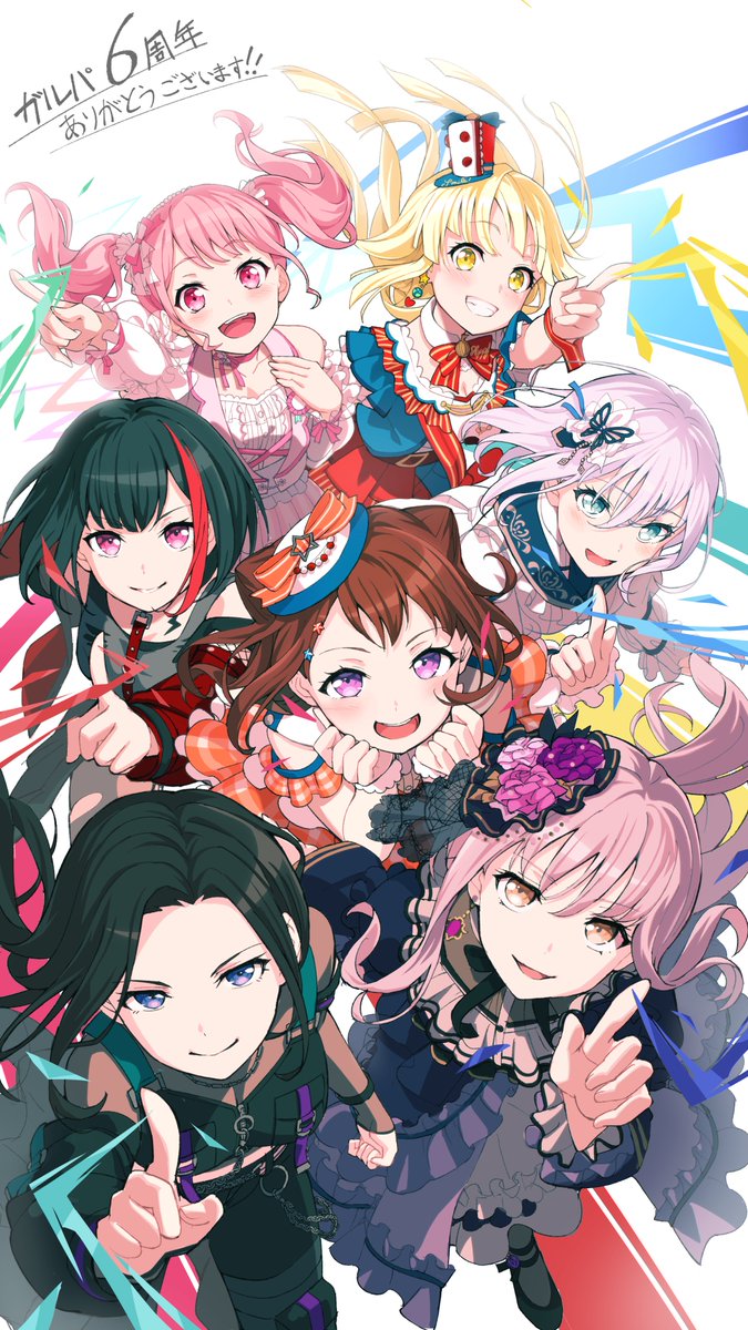 ガルパ６周年、ありがとうございます！
これからも魅力的な彼女達を描いていきたいと思います、よろしくお願いします！
#バンドリ　#ガルパ 