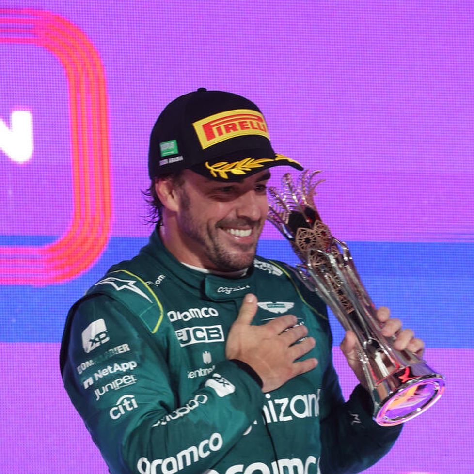100th Podium ! What an amazing TEAM we have and fast car! Proud of you @AstonMartinF1 💙. 