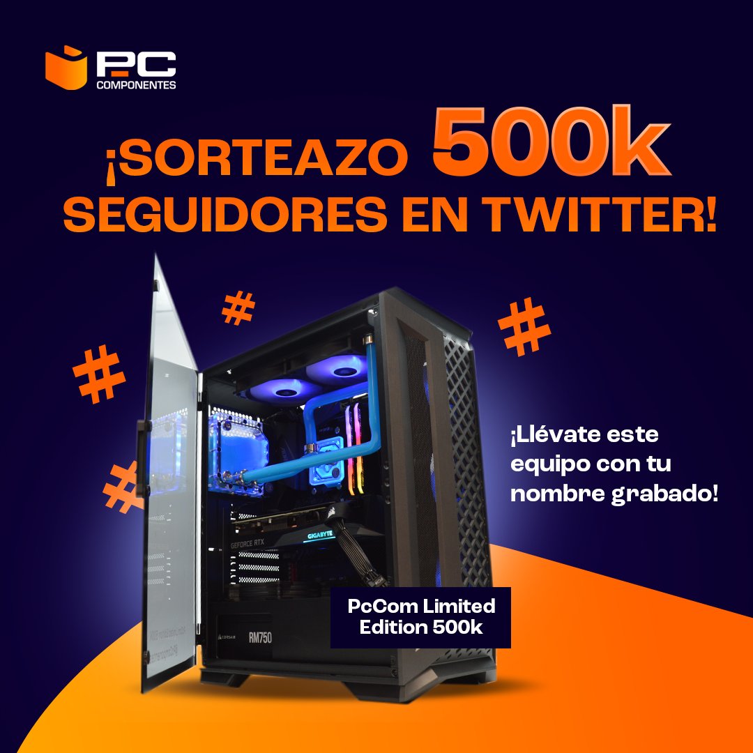 🔵¡SORTEAZO ÉPICO!

😍¡Gana este PcCom Custom Limited Edition con tu nombre grabado y celebra que ya somos más de 500K en Twitter!

🔷RT🔃 y síguenos
🔷Comenta completando la frase "PcComponentes quiero el PC en..." junto al lugar en el que vives

✍️¡Más opciones si comentas más! 