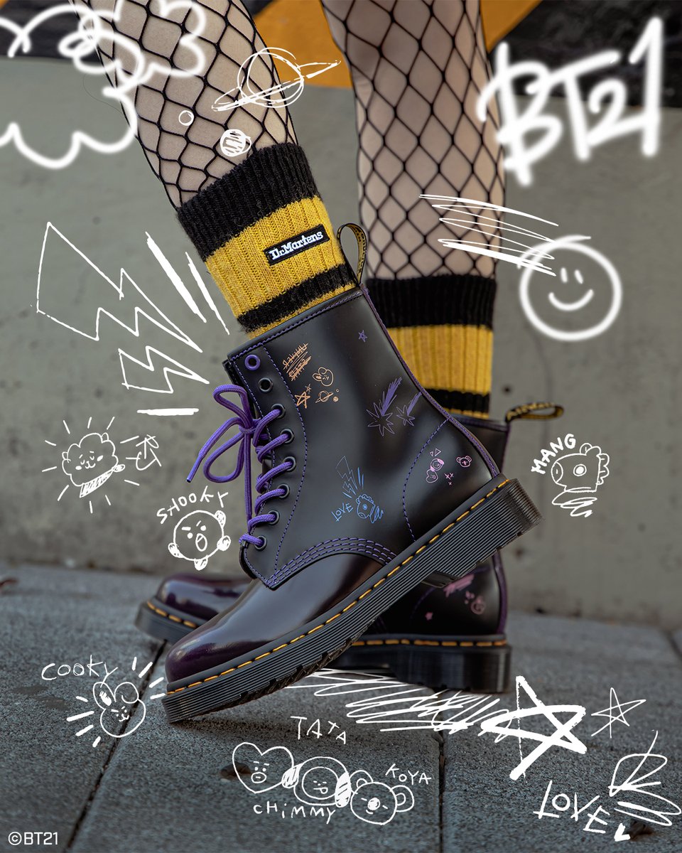 DM’s x BT21 | Shatter the lines between art, music and style. Screen printed with BT21 characters, our first collaboration with @BT21_ plays with the boundaries of creativity. Available 8AM local time in limited quantities. #bt21 