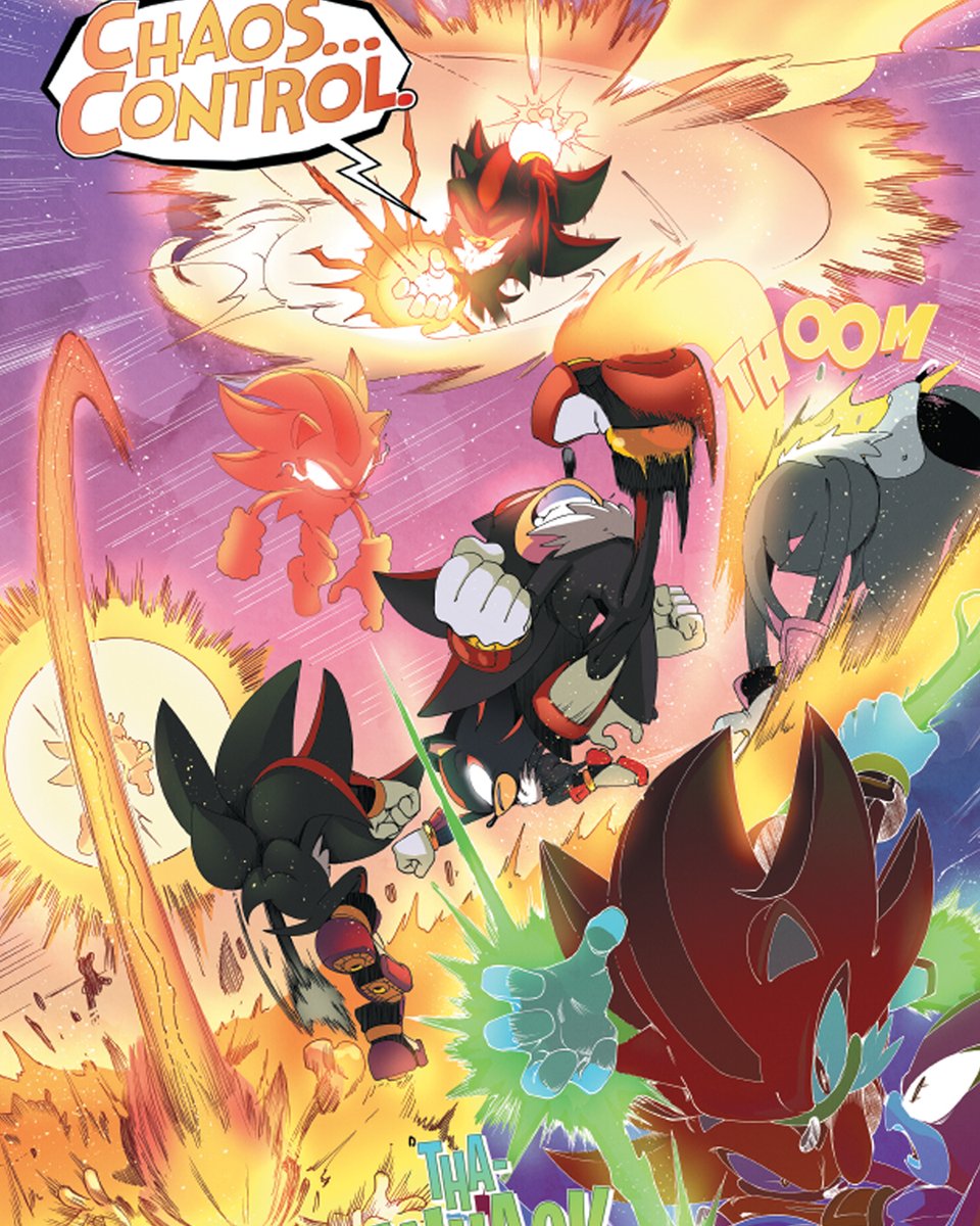 Two words... CHAOS CONTROL ❗ 

📚: @sonic_hedgehog #59, out Wednesday!
✍️: @SpiritSonic 
🎨: @AdamBryceThomas &amp; @vp_pinto 