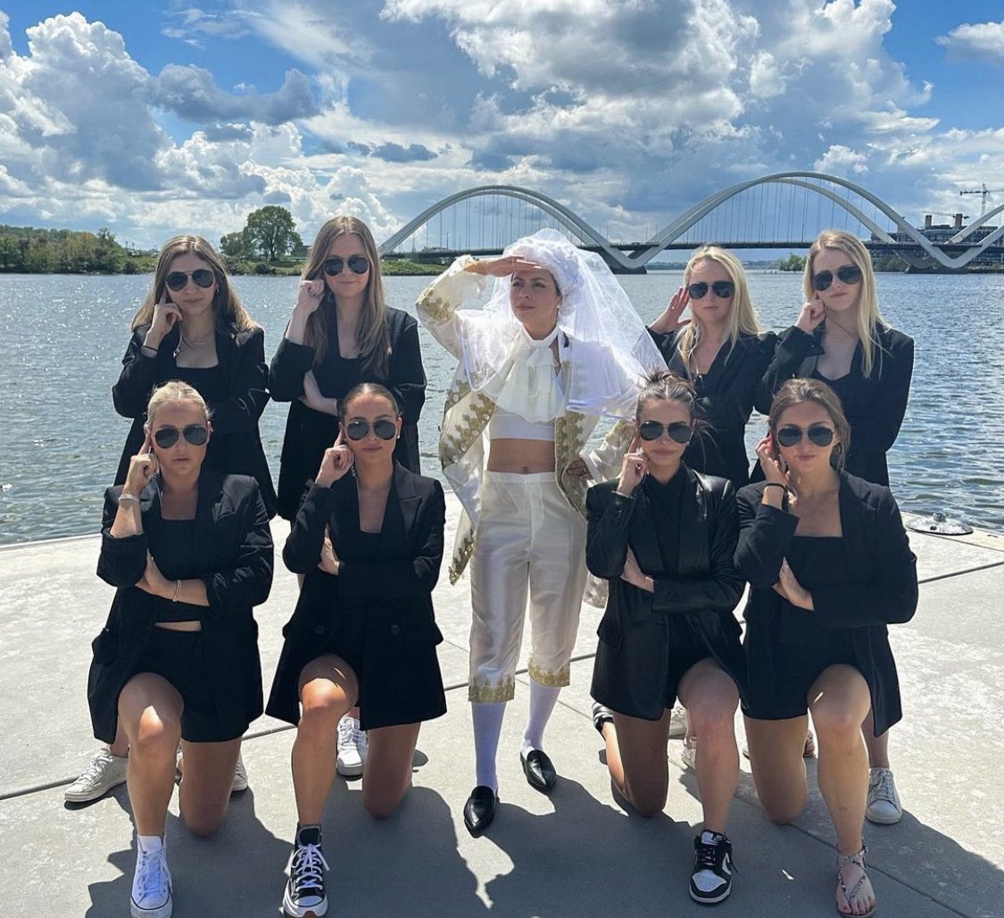 Dunno if this is a new trend, but at least 2 bachelorette parties in DC in last 6 months have done a theme where the bride to be dresses up as a founding father (George Washington?) and the bridesmaids dress up like the Secret Service. 