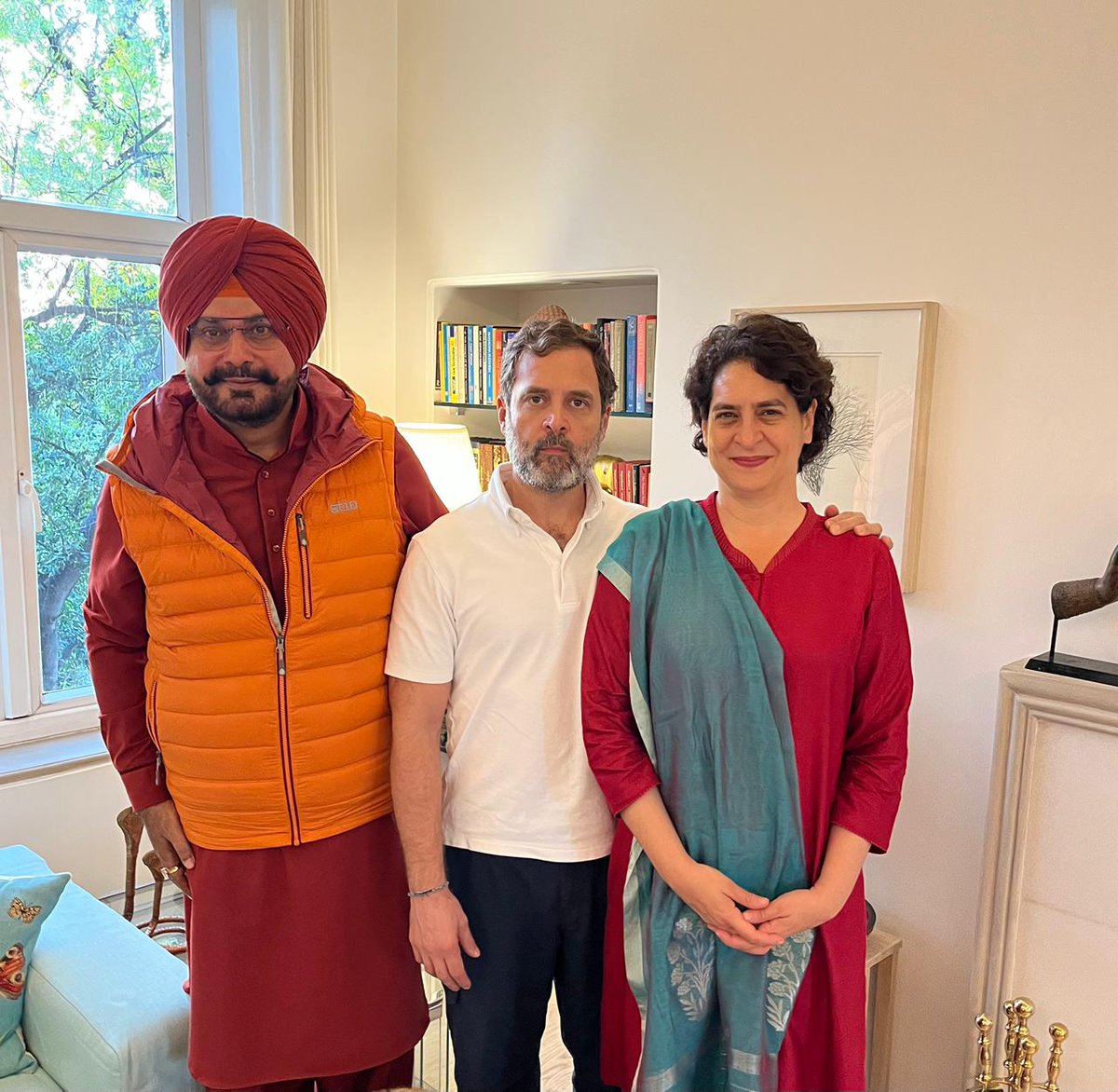 Met my Mentor Rahul ji and Friend, Philosopher, Guide Priyanka ji in New Delhi Today.

You can Jail me , Intimidate me, Block all my financial accounts but My commitment for Punjab and My Leaders will neither flinch nor back an inch !! 