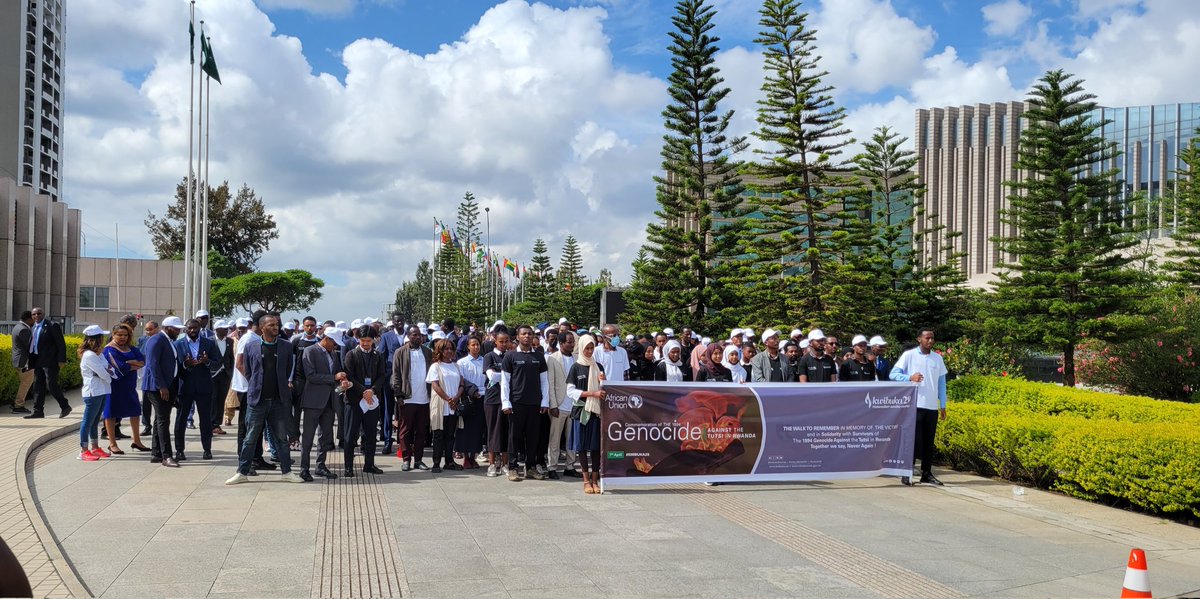 📢📢📢 HAPPENING NOW: 
A walk to Remember in memory of the victims and in solidarity with survivors of the 1994 genocide against the Tutsi in #Rwanda

#Kwibuka29 