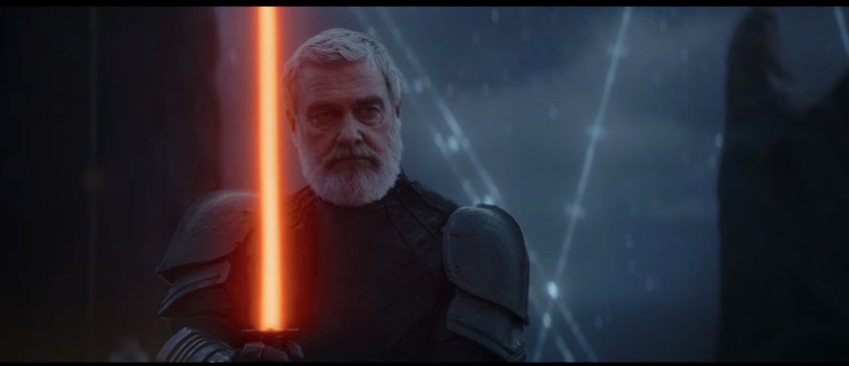 I believe orange sabers are deliberate. Probably a different kind of bleeding of the crystal. Perhaps conflicted? Perhaps bled from a green blade vs blue or yellow? Looks like Vader's saber from the OT 90s posters. I like it. 