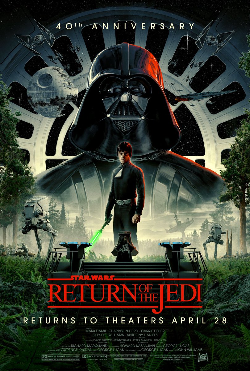 So excited that I got to make the new one sheet art for the 40th anniversary of Star Wars Return Of The Jedi. Absolutely amazing to carry on what we started with The Empire Strikes Back… 