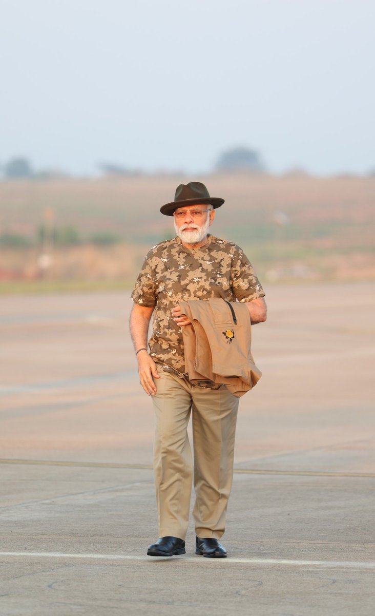 ICONIC! 
A world leader who adores wild animals and is so excited when spending time with them in their natural habitat. Remember, for his last birthday, he released cheetahs into the wild in India. 
HERO, @narendramodi 🙏🏽 
