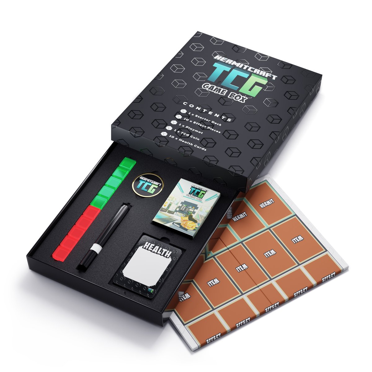 📣 ANNOUNCING - Hermitcraft TCG - Physical Edition! 📣

I'm SO excited to announce that after months of hard work, I've partnered with @creocards to bring the project to life.

🧓 26 Hermits
👩‍🎨 4 artists
🎨 100+ custom-illustrated cards

There’s a lot to cover so let’s dive in ⬇ 
