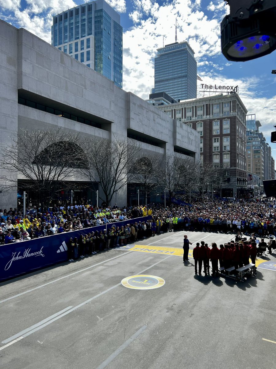 Ten years on from April 15, 2013, we reflect, remember, and dedicate our finish line on Boylston Street 💙💛 #oneBOSTON #oneBOSTONDay 