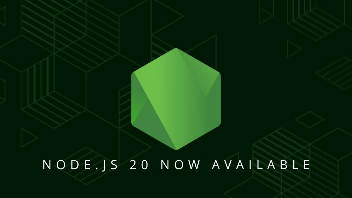 Node.js 20 is now available! 💚

Highlights include:
- Experimental Permission Model
- A synchronous import.meta.resolve
- Stable Test Runner
- V8 JavaScript engine updated to 11.3
- Single Executable Apps
- Ada to 2.0

And more in our blog post: https://t.co/dD9ejmHrGV 