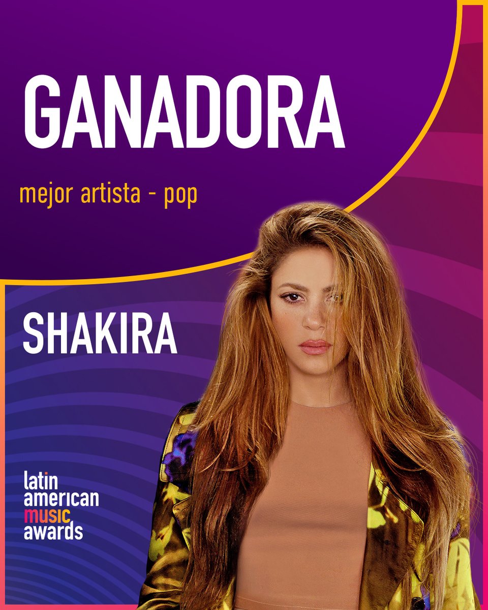 .@shakira es la Artista Pop en #LatinAMAs 