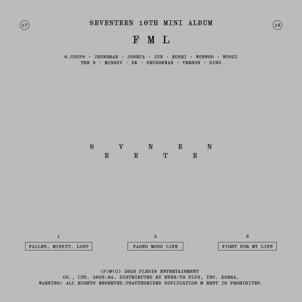 Top 100 1st Day Sales

1. #SEVENTEEN FML — 3,998,373 copies 🆕

https://t.co/vT0zZneMcF 