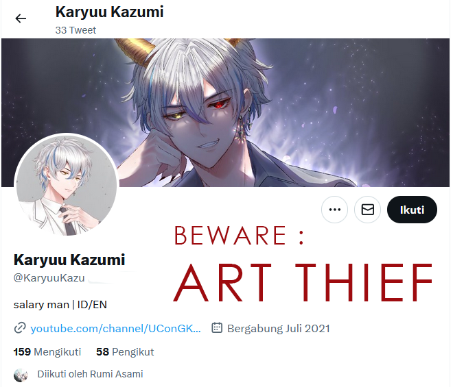 Saya, beserta anak vtuber saya menjadi korban dari seorang rigger yang tidak amanah dalam pekerjaannya. 

Untuk kronologisnya akan saya ceritakan pada thread berikut ini. 

______________
Mau dijadikan drama pun saya tidak masalah karena ini sudah merugikan dalam ranah komersil 