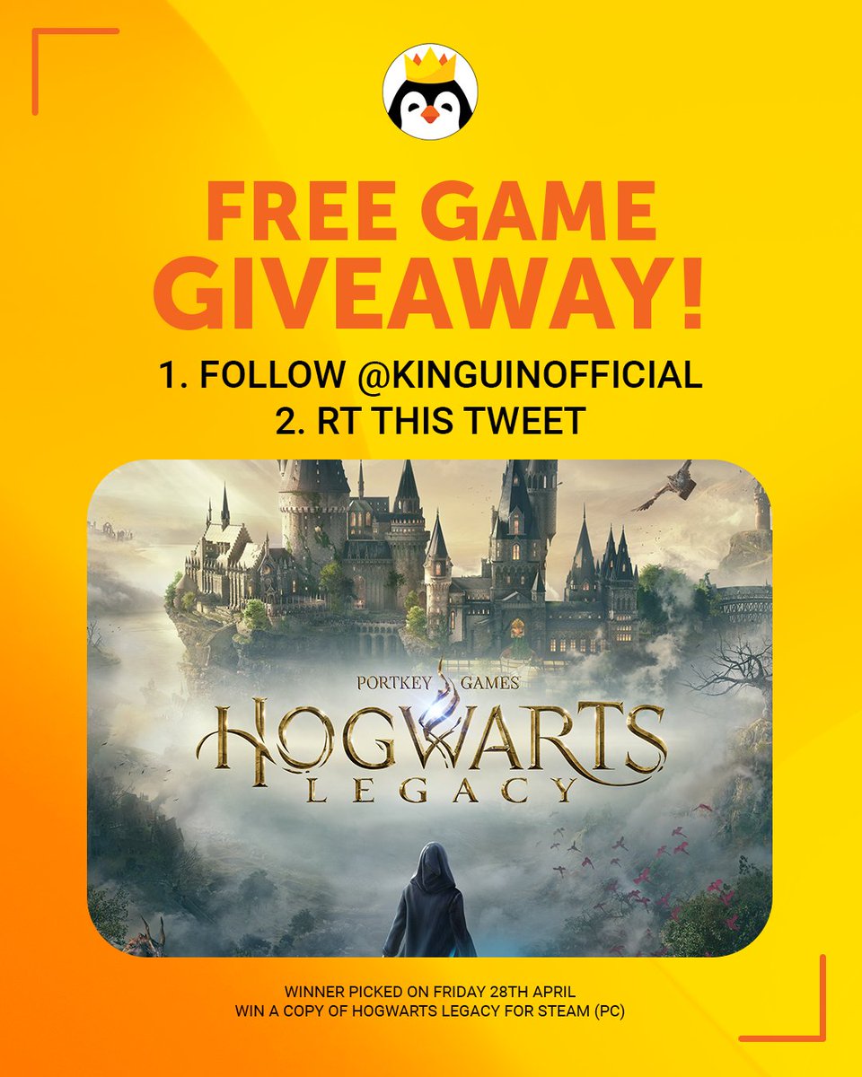 WIN a copy of Hogwarts Legacy with Kinguin! 🪄

✅ RT &amp; follow to enter 🎁

Find yourself a gaming deal with 👉 https://t.co/LYpXr2Z0BF 