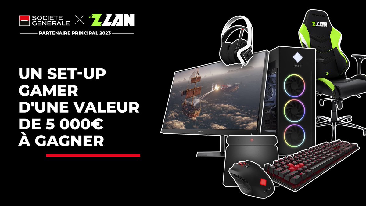 C'est l'heure du giveaway annuel par notre partenaire principal @SGesport 🎮

Un set-up gaming d'une valeur de 5000€ à gagner ! 🎁

Pour participer :
- Follow @ZLAN_FR et @SGesport
- RT ce tweet

T.A.S le 16/05/2023 