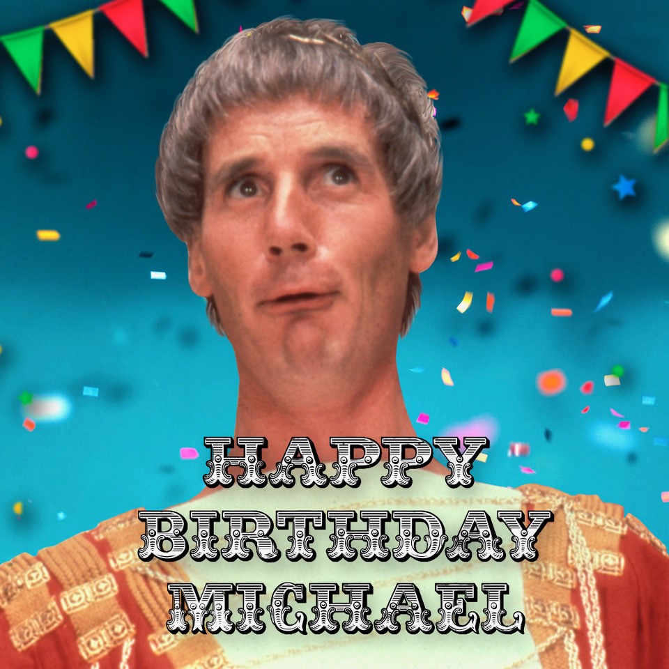 Wishing Pontius Pilate himself, Sir Michael Palin, the happwiest of bwirthdays! ✨

#MontyPython #HappyBirthday 