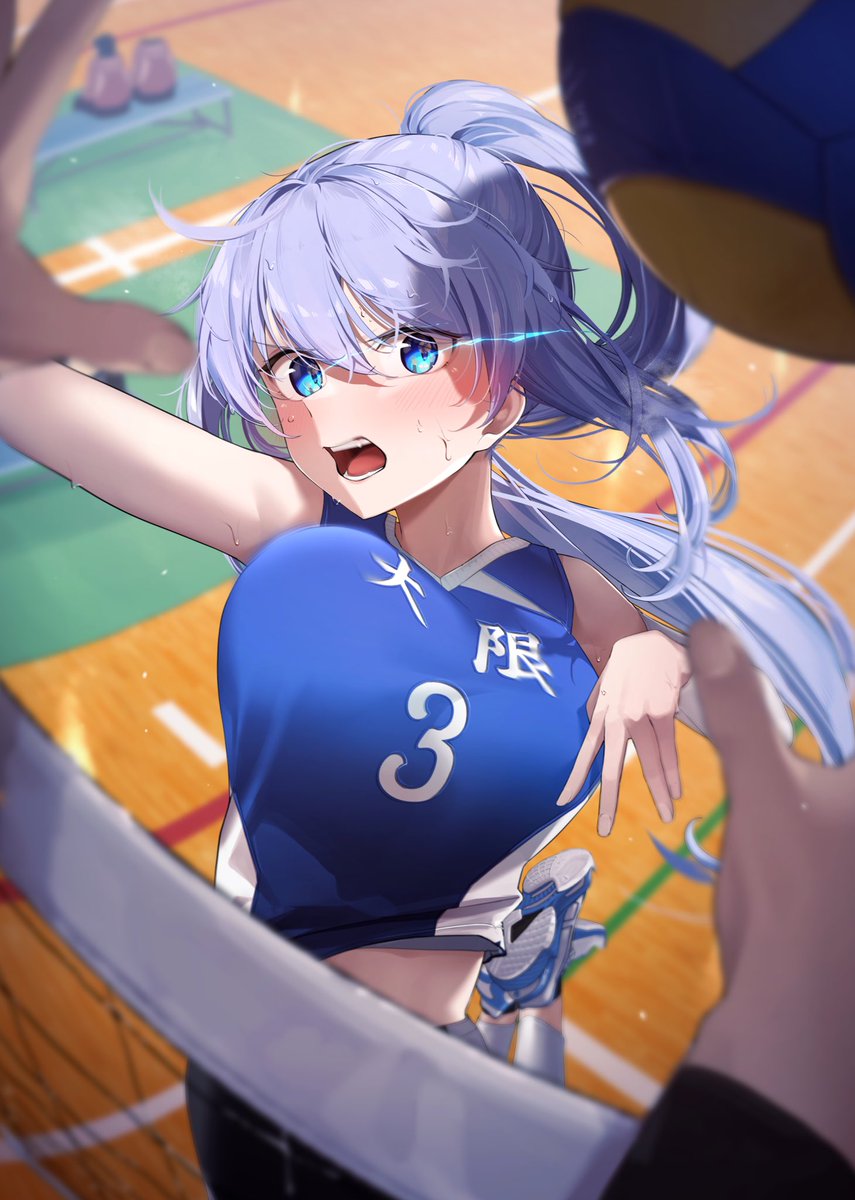 空中戦でも期待のハーフちゃん 