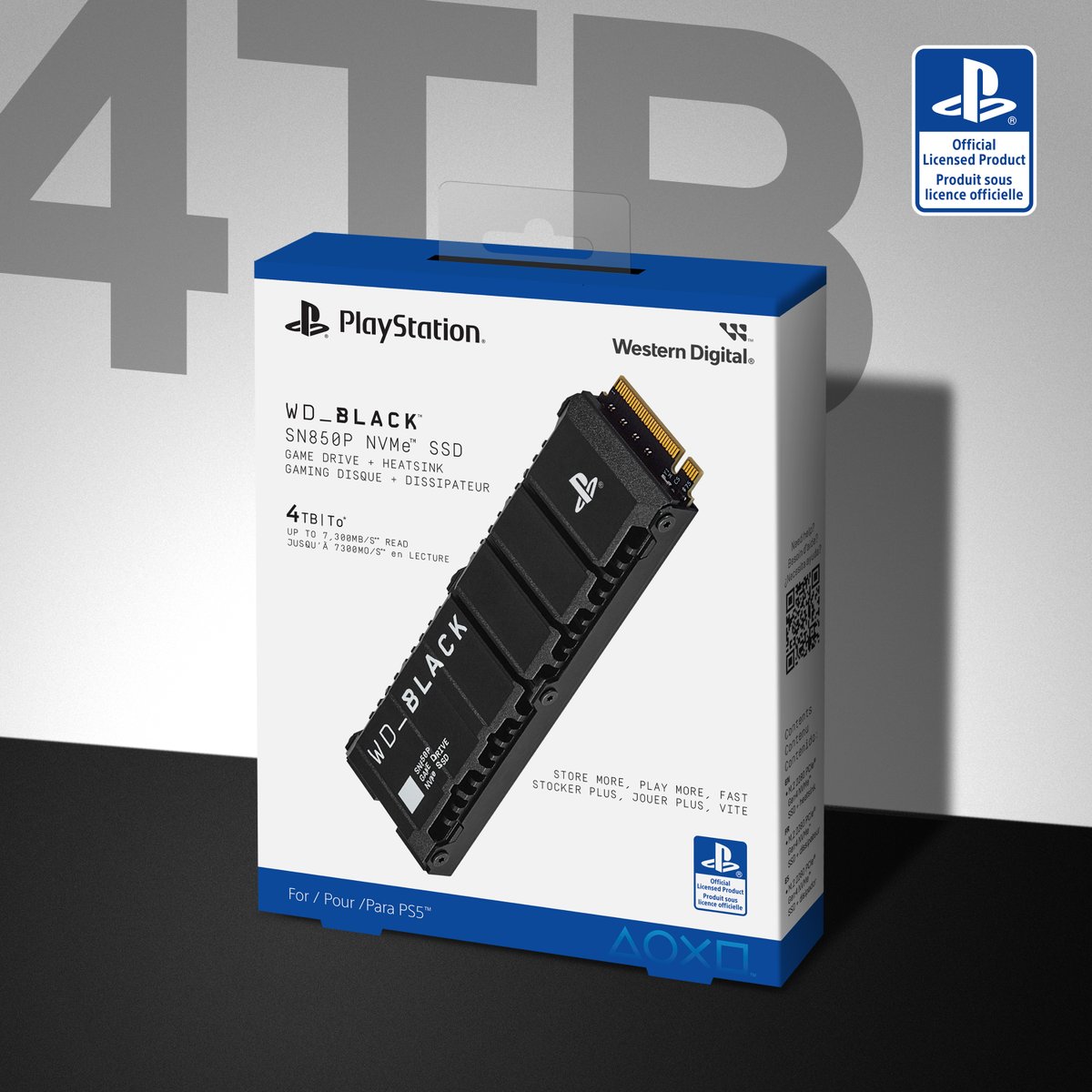 Introducing the NEW Officially Licensed, up to 4TB WD_BLACK SN850P NVMe SSD for @PlayStation 5! Get it now at https://t.co/hnUAKZN6l8 