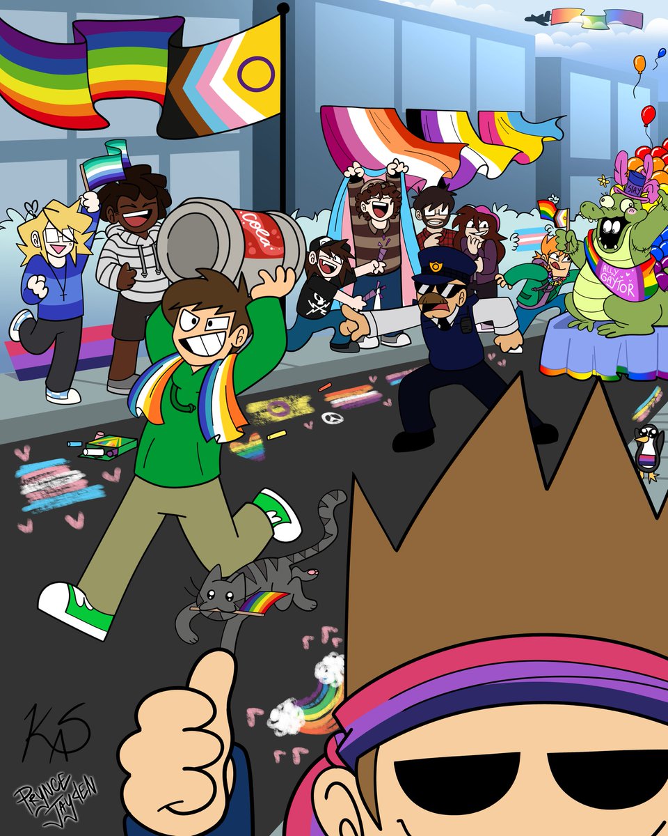 Happy #PrideMonth, everyone!! A group of our team members have collaborated to create a series of original art pieces to celebrate! Here's the first, made by @kasafraz and @PrynceJJayden Sending all the love to all our LGBTQ+ Eddheads! 🏳️‍🌈 