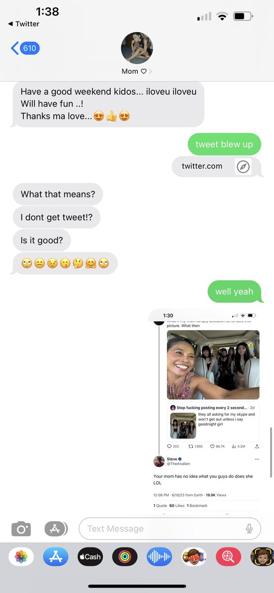 she’s gonna figure out what “LMFAO” means before she figures out what “OF” means 😇 