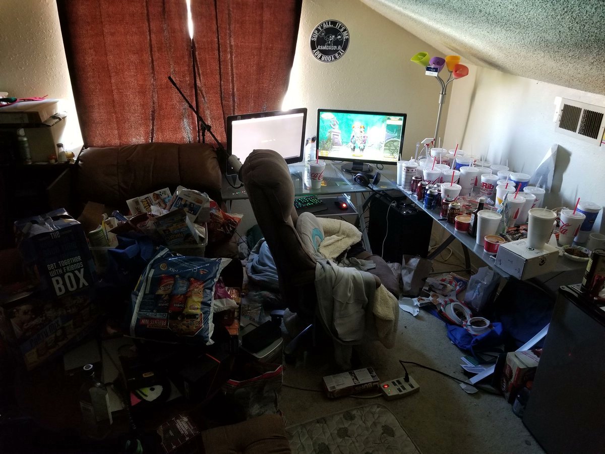 Asmongold has completely shattered the internet's perception of what a messy house looks like 