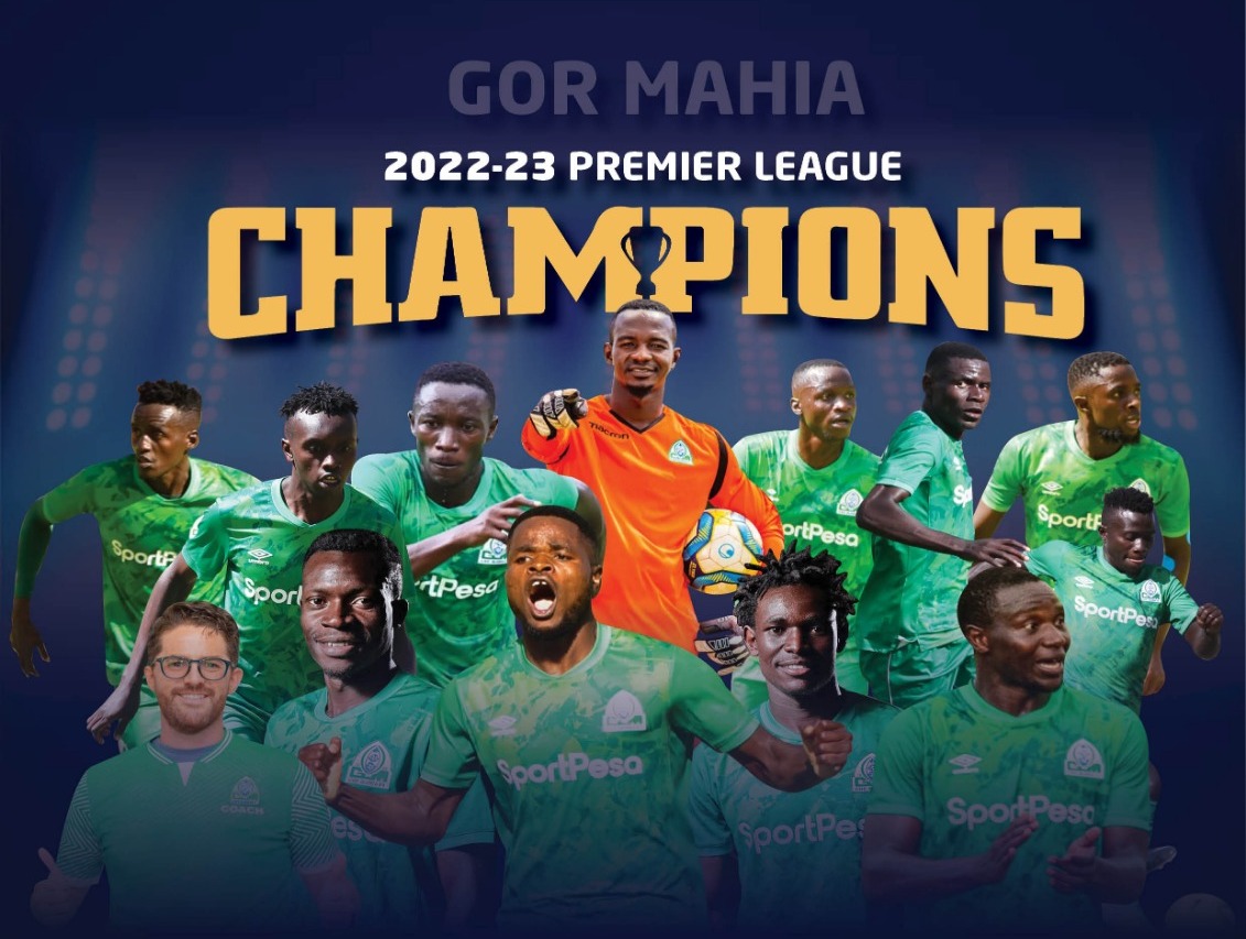 🟢 | WE ARE THE CHAMPIONS 

FT: Gor Mahia 4 - 1 City

....and ladies and gentlemen, we are the 2022/23 FKF Premier League Champions 🏆  to mark our 20th league title. 💪

Congratulations lads and thanks to all fans for the support 👏👏👏

#Sirkal  | #GorFansClub 