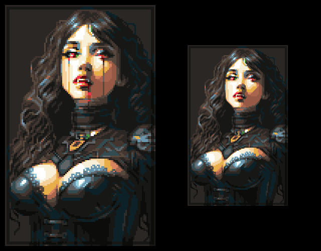 Portrait for an unnamed card game project. 
#pixelart #ドット絵 