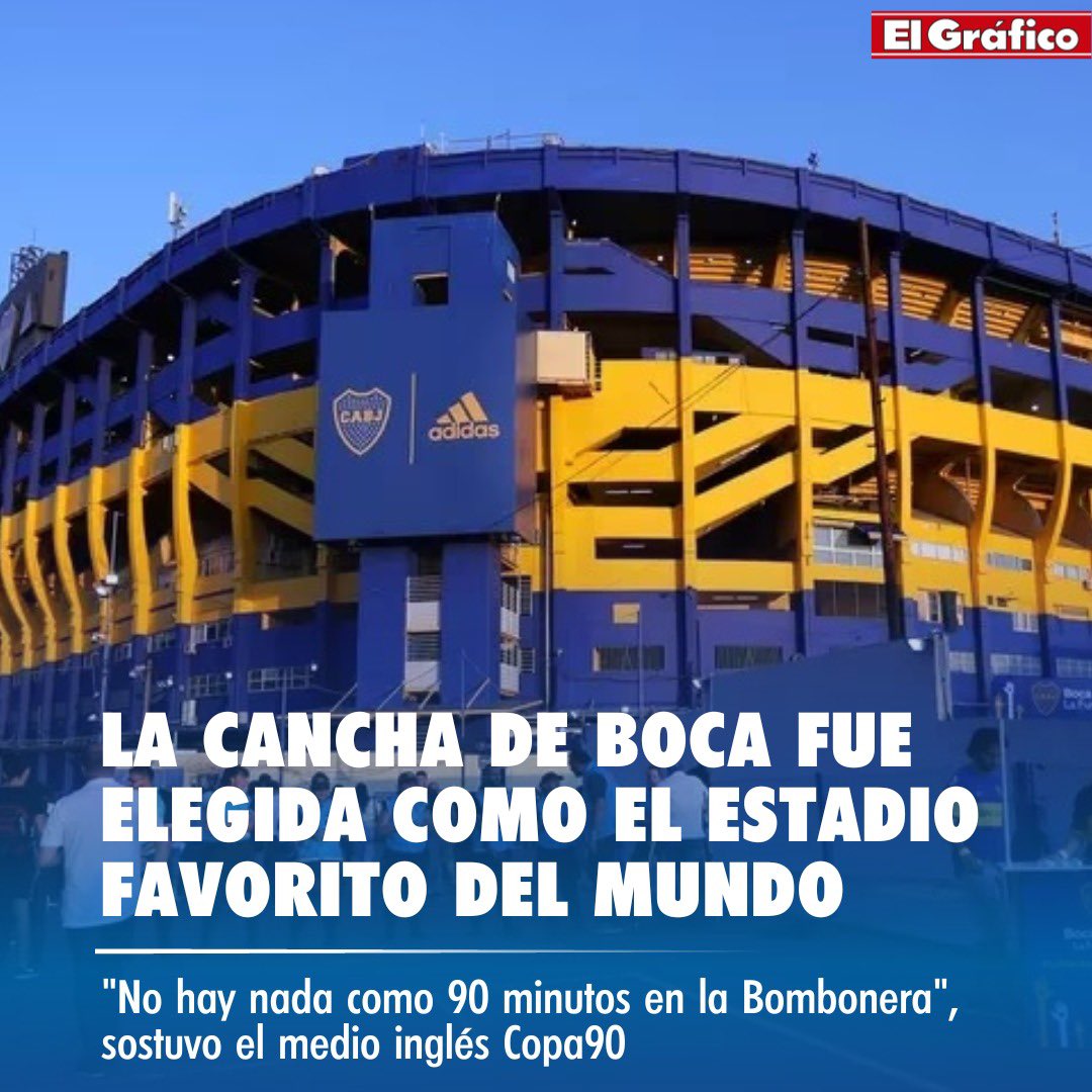 🏟️ La Bombonera, elegida como el estadio favorito del mundo 🌍 