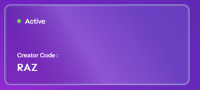 Después de tanto tiempo... ¡POR FIN TENEMOS CODIGO DE APEX LEGENDS! 😮‍💨Gracias a todos los que me apoyaron <3
Recuerden que debe ser en la pagina de EA 👀
Ahora tocará hacer SORTEOS MENSUALES o semanales de agradecimiento para todos los que usen mi código 🗿

RAZ 