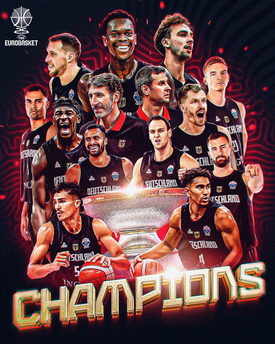 GERMANY 🇩🇪 ARE THE CHAMPIONS OF EUROPE 🏆

#EuroBasket 