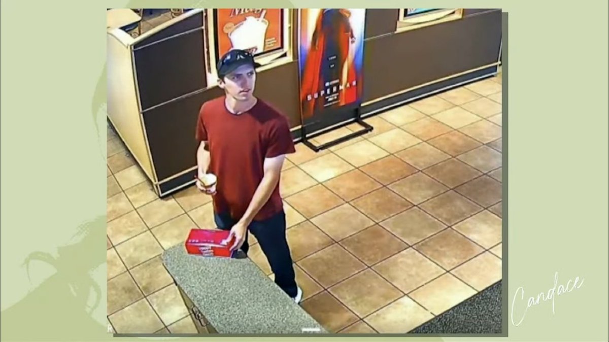 BREAKING:

Candace Owens releases an unseen photo of Tyler Robinson at a Dairy Queen, in Orem at 6:38 p.m., after the shooting.

He is seen, unbothered and calm, in a maroon shirt, blue jeans, hat, and sunglasses.

The Dairy Queen is about 17 minutes from campus. 