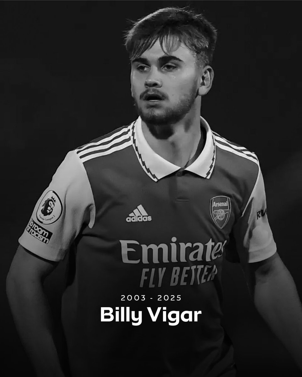 Former Arsenal striker Billy Vigar has died aged 21 after suffering a 'significant brain injury' while playing for Chichester City. 
