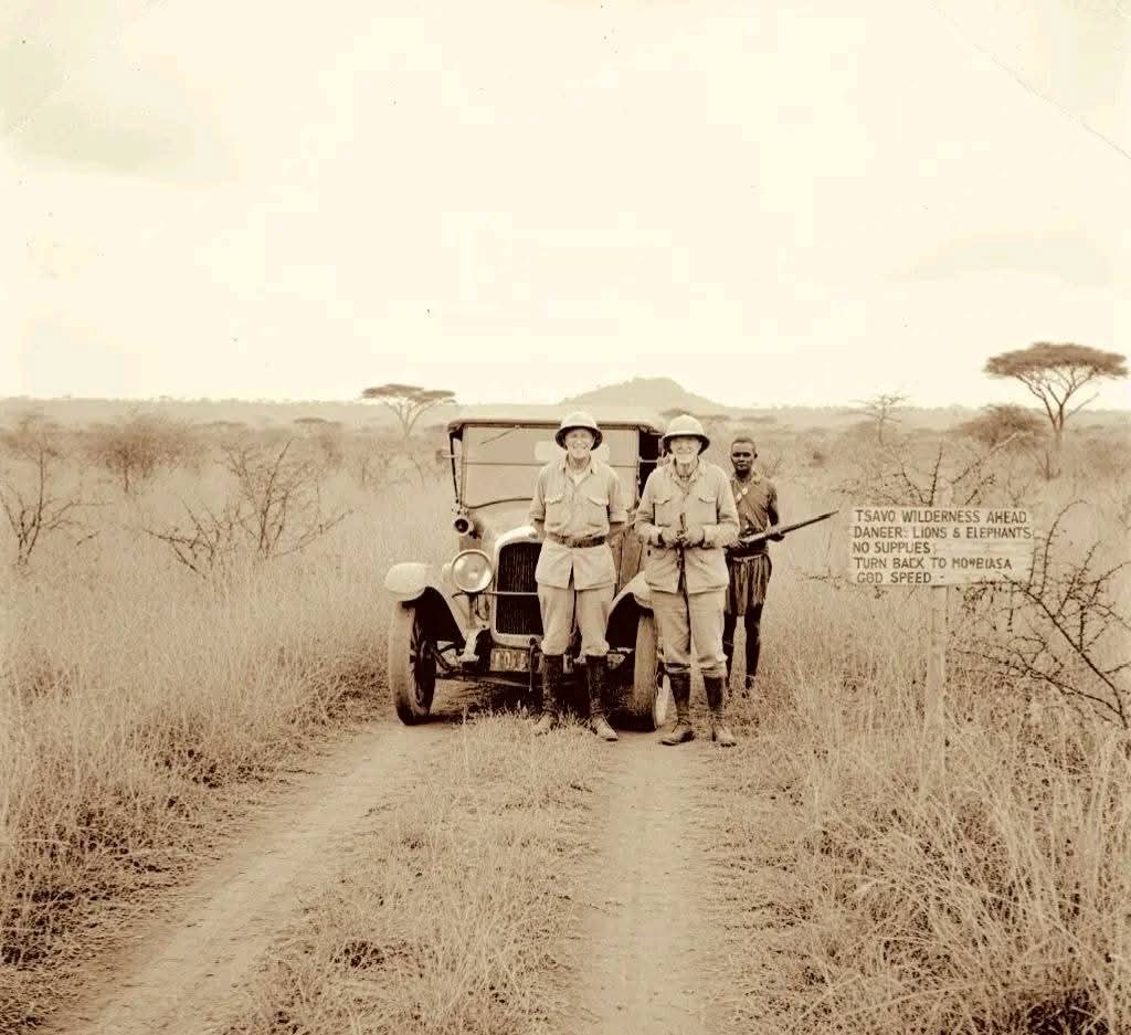 Mombasa - Nairobi highway in the 1930s. 