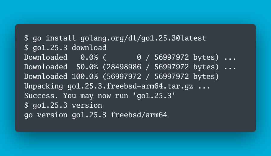 🎉 Go 1.25.3 and 1.24.9 are released!

📡 Announcement: https://t.co/k7VQHi9BH0

⬇️ Download: https://t.co/0DV3ZU7hUr

#golang 