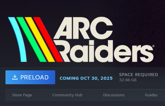 You can now PRE-DOWNLOAD the ARC Raiders files in preparation for launch day, October 30th!

We're giving away 5 copies* of ARC Raiders, with one person winning the ULTIMATE Edition!

​To enter:
👤 Follow @ArcRaiderAlerts
♻️ Like &amp; Retweet this post
💬 Comment your gaming 